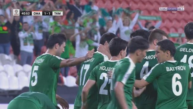 هدف تعادل تركمانستان مع عمان 1 1 كأس اسيا