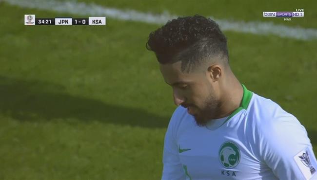 هتان باهبري كاد ان يسجل هدف رائع للسعودية امام اليابان في كأس اسيا