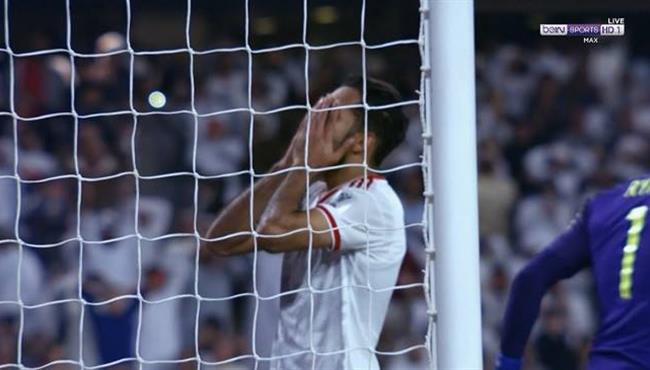 علي مبخوت يهدر فرصة هدف محقق امام استراليا