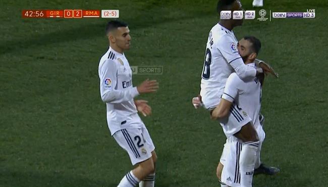 هدف كريم بنزيما الثاني الرائع في مرمي جيرونا بكأس ملك اسبانيا