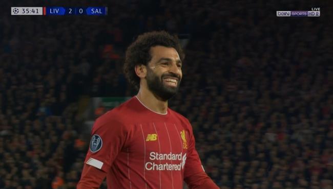 هدف محمد صلاح الاول في مرمي سالزبورج بدوري ابطال اوروبا