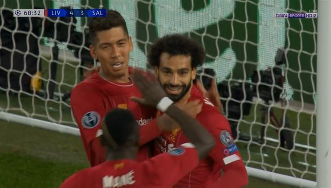هدف محمد صلاح الثاني الرائع في مرمي سالزبورغ بدوري ابطال اوروبا