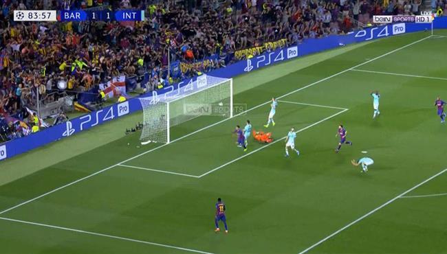 هدف سواريز الثاني في مرمي انتر ميلان بدوري ابطال اوروبا