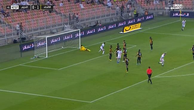 هدف تعادل الحزم مع الاتحاد 1 1 الدوري السعودي