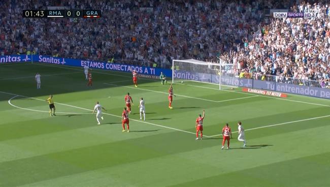 هدف ريال مدريد الاول في مرمي غرناطة بالدوري الاسباني كريم ينزيما
