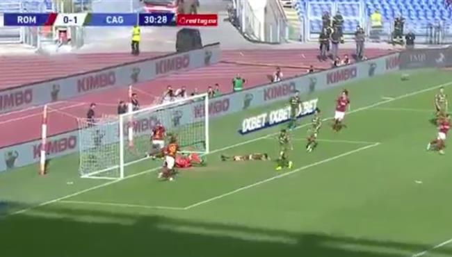 اهداف مباراة روما وكالياري 1 1 الدورى الايطالى