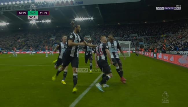 هدف نيوكاسل الاول الرائع في مرمي مانشستر يونايتد بالدوري الانجليزي