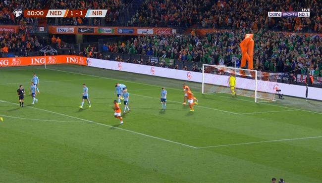 هدف تعادل هولندا مع ايرلندا الشمالية في تصفيات امم اوروبا ممفيس ديباي