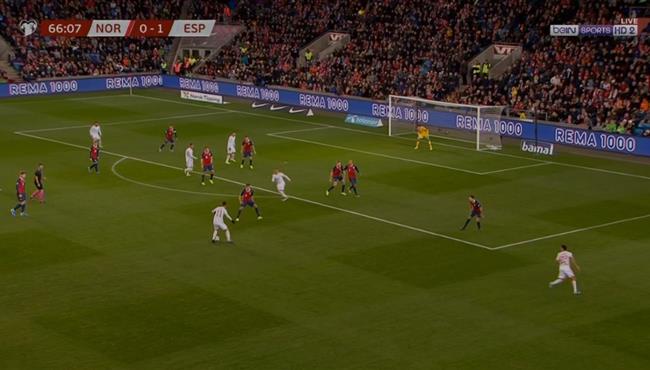 العارضه تحرم فابيان رويز من تسجيل هدف ممتع لاسبانيا امام النرويج