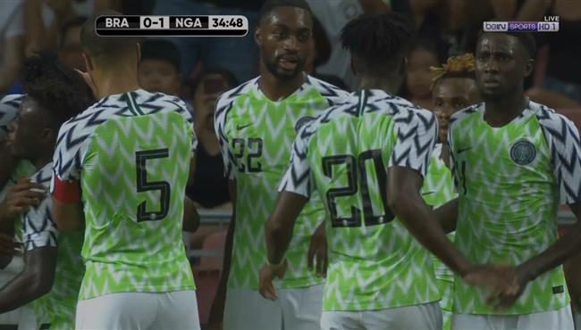 هدف نيجيريا الاول في مرمي البرازيل