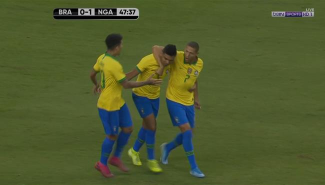اهداف مباراة البرازيل ونيجيريا 1 1 مباراة ودية