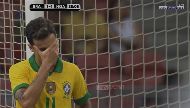 مدافع نيجيريا ينقذ هدف محقق من كوتينيو