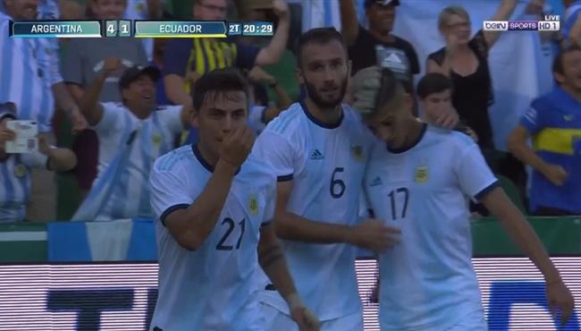 اهداف مباراة الارجنتين والاكوادور 6 1 تعليق حفيظ دراجي