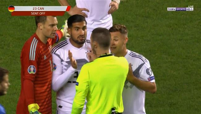 طرد اميري كان في مباراة المانيا واستونيا بتصفيات امم اوروبا