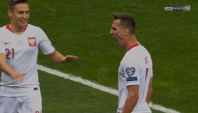 هدف ميليك الرائع في مباراة بولندا ومقدونيا