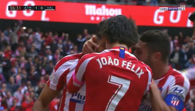 اهداف مباراة اتلتيكو مدريد وفالنسيا 1 1 الدوري الاسباني