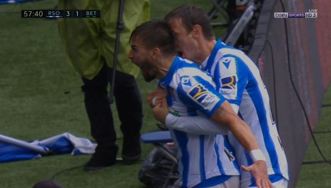 اهداف مباراة ريال سوسيداد وريال بيتيس 3 1 الدوري الاسباني