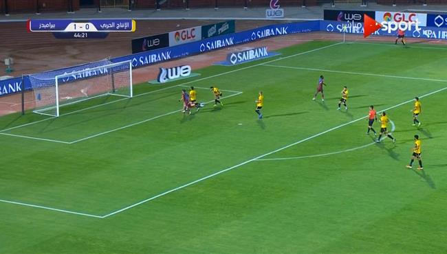 هدف بيراميدز الثاني في مرمي الانتاج الحربي 2 0 الدوري المصري
