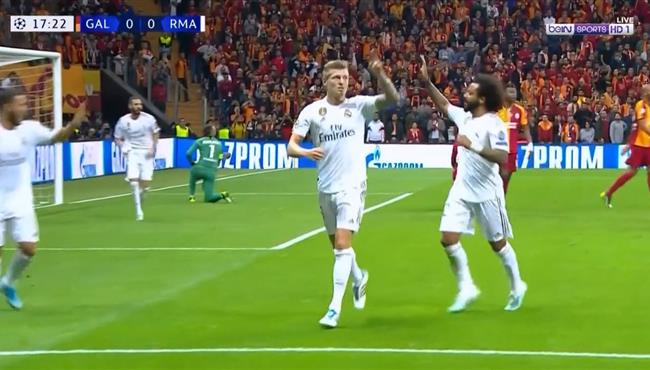 هدف ريال مدريد الاول فى مرمى جلطة سراي توني كروس