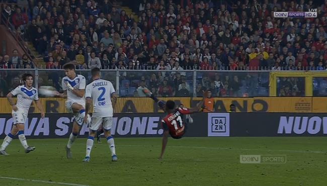 هدف م دهش في مباراة بريشيا وجنوي بالدوري الايطالي