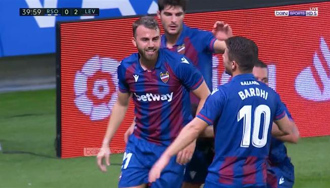 اهداف مباراة ريال سوسييداد وليفانتي 1 2 في الدوري الاسباني