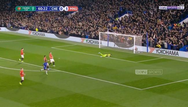 هدف تعادل تشيلسي مع مانشستر يونايتد 1 1 كأس الرابطة الانجليزية