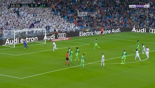 هدف ريال مدريد الرابع في مرمى ليجانيس بالدوري الاسباني