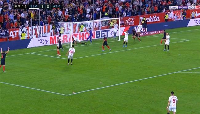 اهداف مباراة اتلتيكو مدريد واشبيلية 1 1 الدوري الاسباني