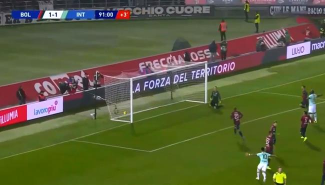 اهداف مباراة انتر ميلان وبولونيا 2 1 الدوري الايطالي