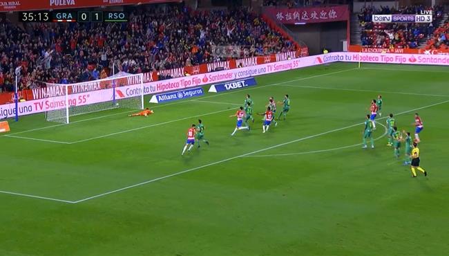 هدف مذهل في مباراة غرناطة وريال سوسيداد بالدوري الاسباني