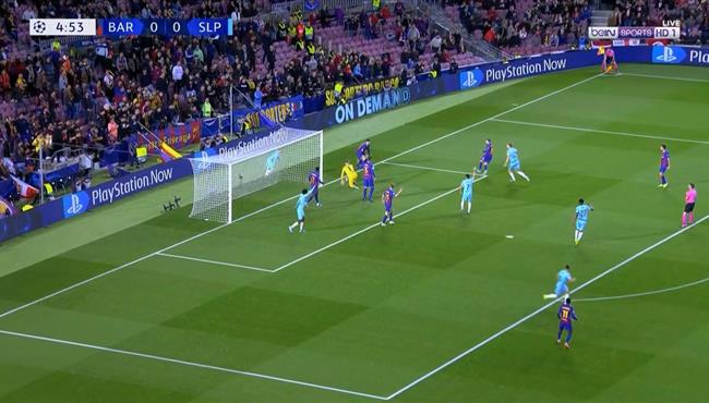انقاذ رائع من تير شتيجن لمرمي برشلونة امام سلافيا براج بدوري ابطال اوروبا