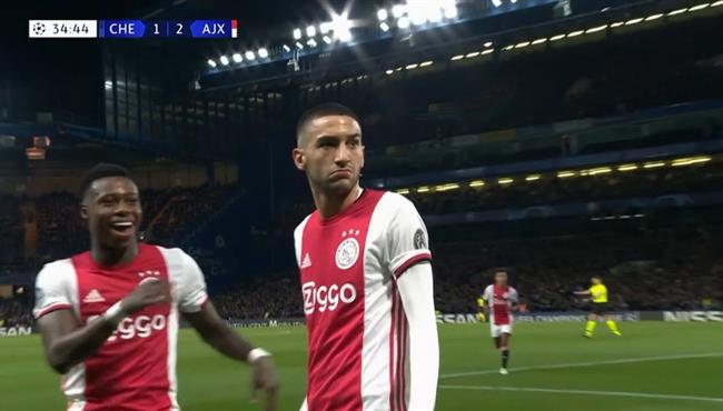 هدف حكيم زياش الخرافي في مرمى تشيلسي بدوري ابطال اوروبا