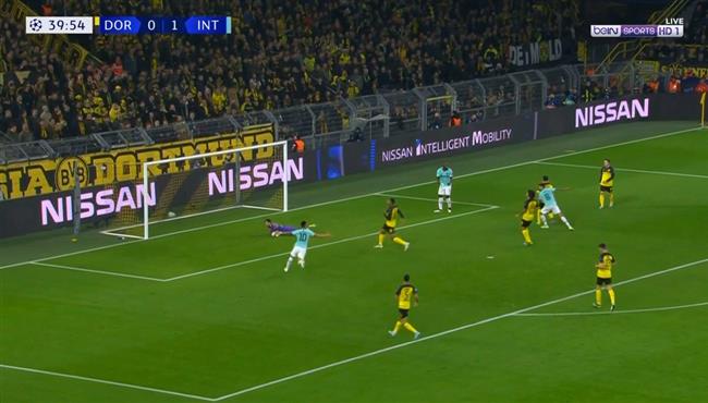 هدف انتر الثاني في مرمي دورتموند دوري ابطال اوروبا