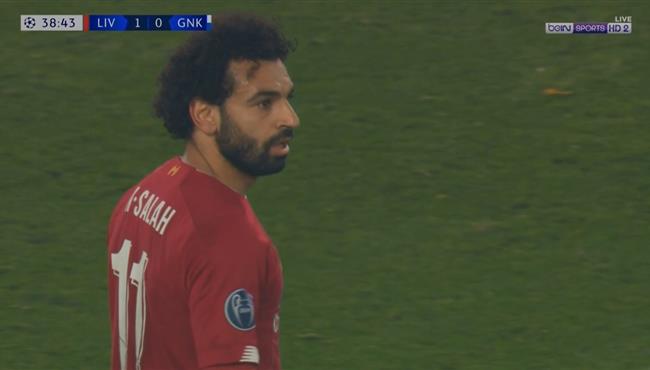 للمرة الثانية محمد صلاح يهدر فرصة هدف محقق امام مرمى جينك
