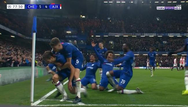 هدف تشيلسي الملغي في مرمى اياكس بدوري ابطال اوروبا