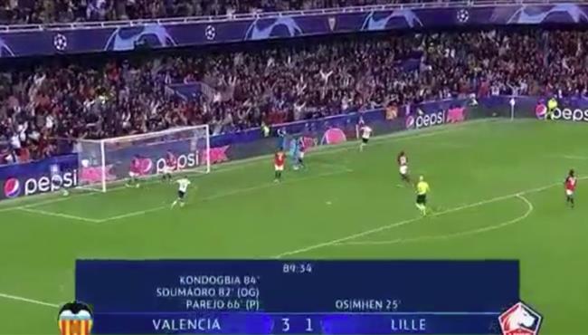 اهداف مباراة فالنسيا وليل 4 1 دوري ابطال اوروبا