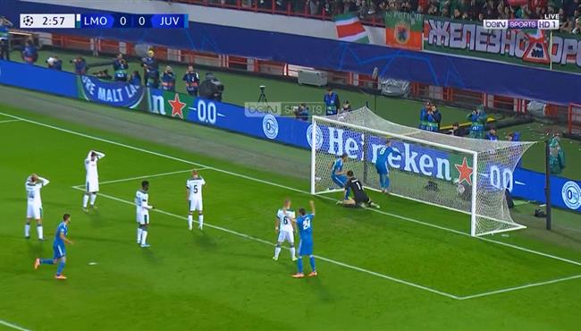 هدف يوفنتوس الاول في مرمي لوكوموتيف موسكو خطأ فادح من الحارس