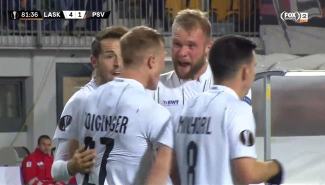 اهداف مباراة ايندهوفن ولينتس 1 4 الدوري الاوروبي