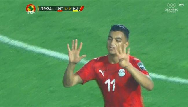 هدف مصر الاوليمبي الاول في مرمى مالي مصطفى محمد كاس امم افريقيا تحت 23