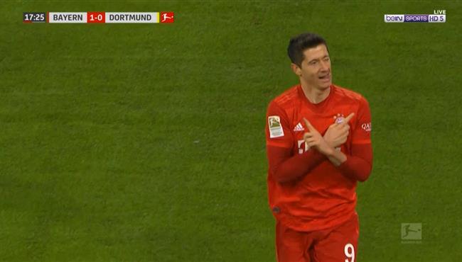 هدف بايرن ميونخ الاول في مرمي بوروسيا دورتموند ليفاندوفيسكي