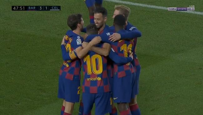 اهداف مباراة برشلونة وسيلتا فيجو 4 1 الدوري الاسبانى