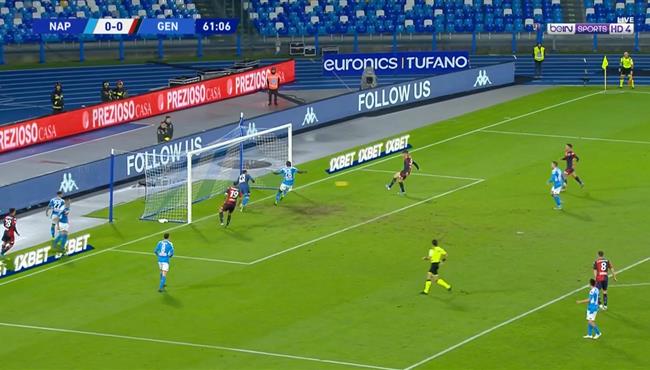 انقاذ كوليبالي الرائع لهدف محقق من على خط المرمى امام جنوى في الدوري الايطالي