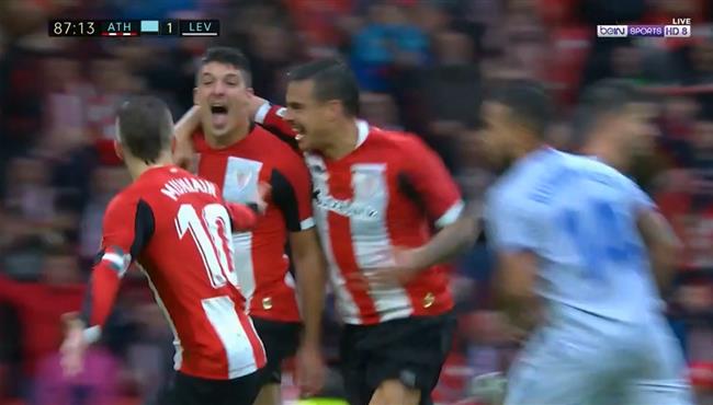 هدف رائع على الطاير في مباراة اتليتك بيلباو وليفانتي