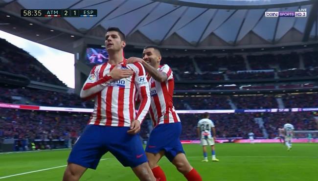 اهداف مباراة اتليتكو مدريد وإسبانيول 3 1 الدوري الاسباني
