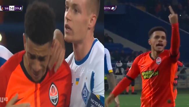 بكاء وغضب شديد من تايسون بعد هتافات جماهير دينامو كييف العنصرية ضده في الدوري الاوكراني