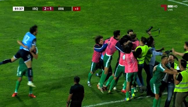 هدف العراق الثاني القاتل في مرمى ايران بتصفيات اسيا لكاس العالم