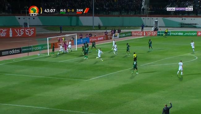 هدف الجزائر الاول في مرمي زامبيا 1 0 تصفيات امم افريقيا
