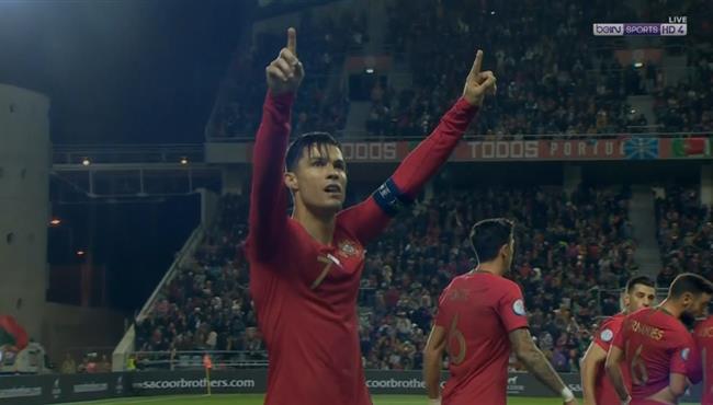 هدف رونالدو الثاني الرائع في مرمي ليتوانيا بتصفيات امم اوروبا