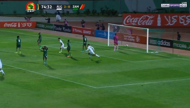 هدف الجزائر الثالث العالمي في مرمي زامبيا يوسف بلايلي