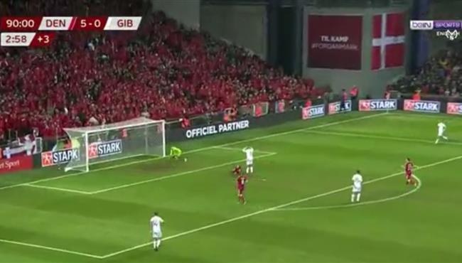 اهداف الدنمارك وجبل طارق 6 0 تصفيات امم اوروبا